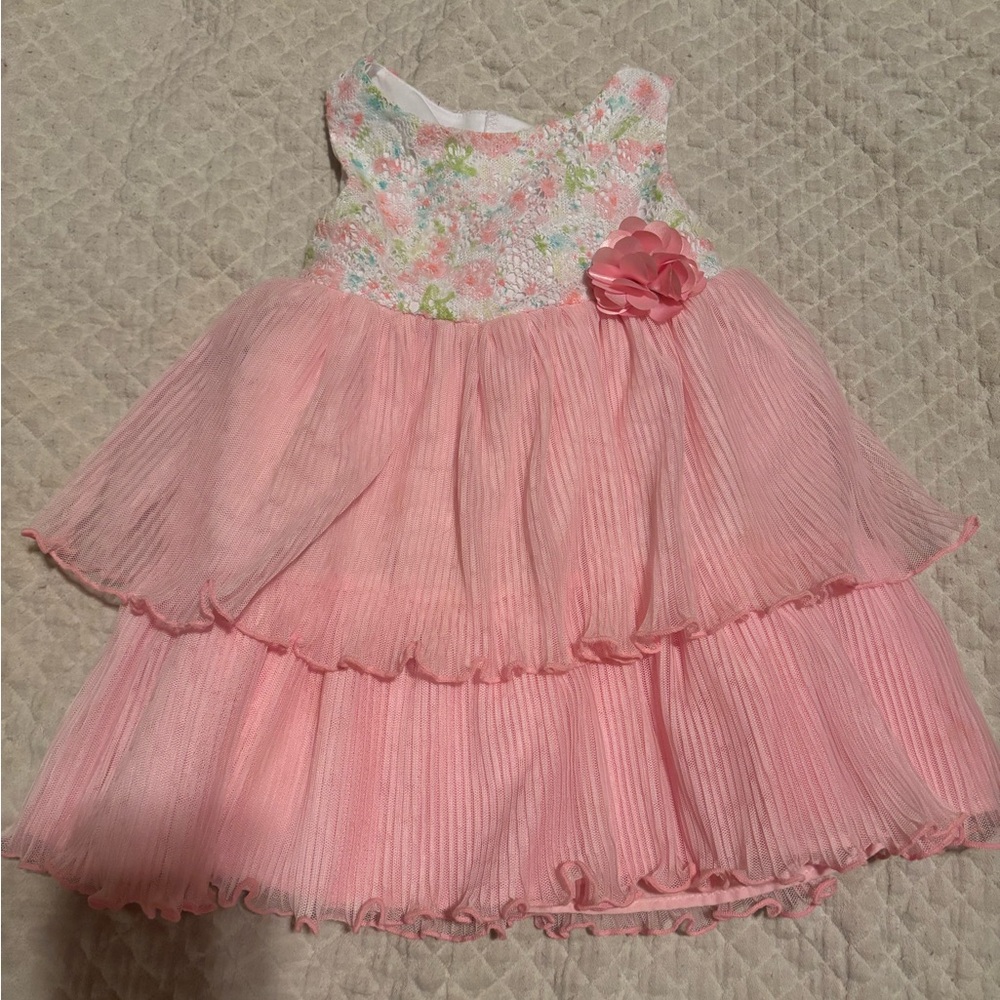 Sweet Heart Rose Pink Layered Floral Dress